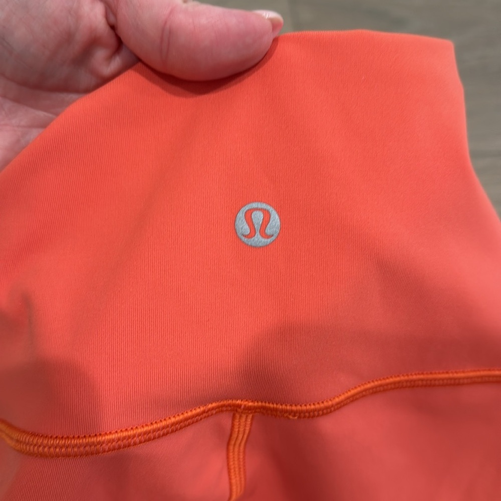 LULULEMON Warm Coral Wunder Under High-Rise Tight 28" Full-On Luxtreme Size 6 - Picture 10 of 13